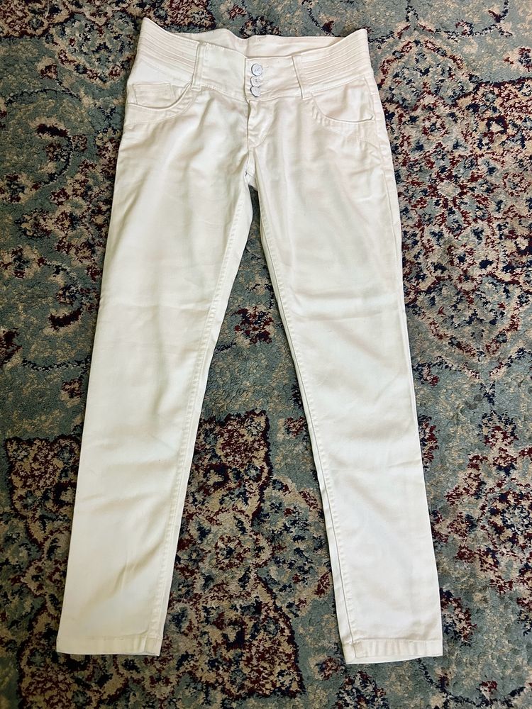 High Waist White Pant For Girls