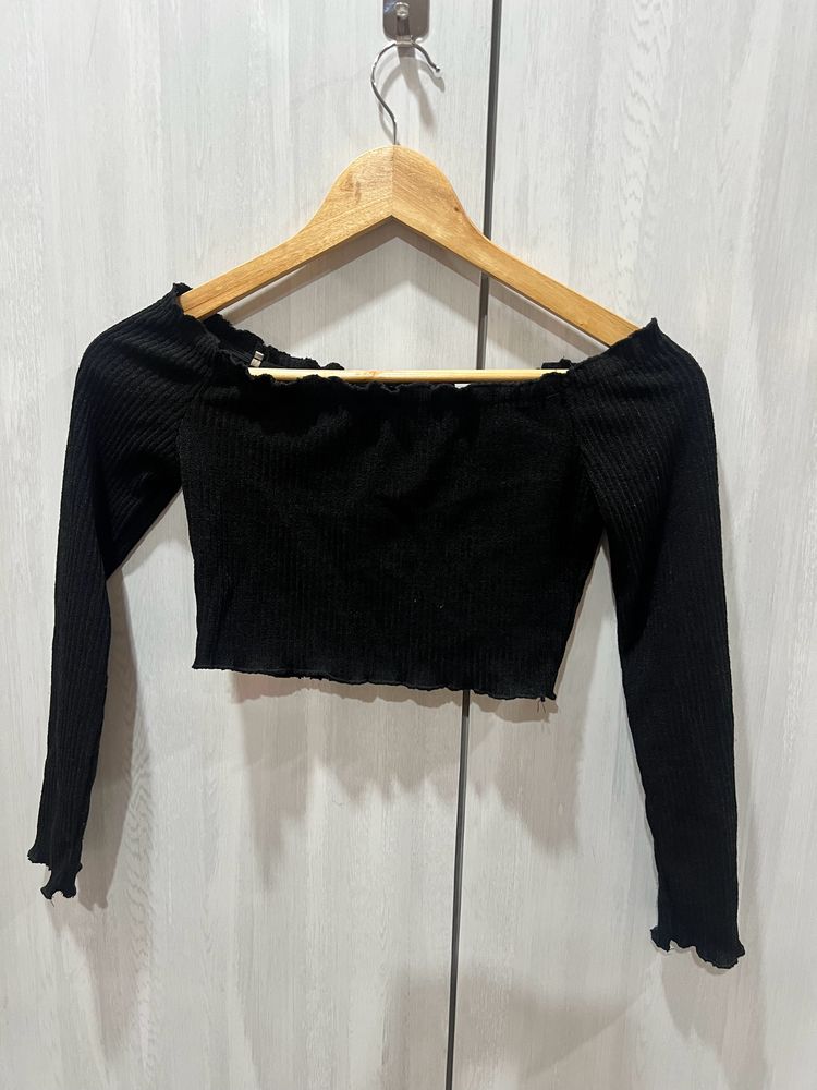 Off Shoulder Crop Top