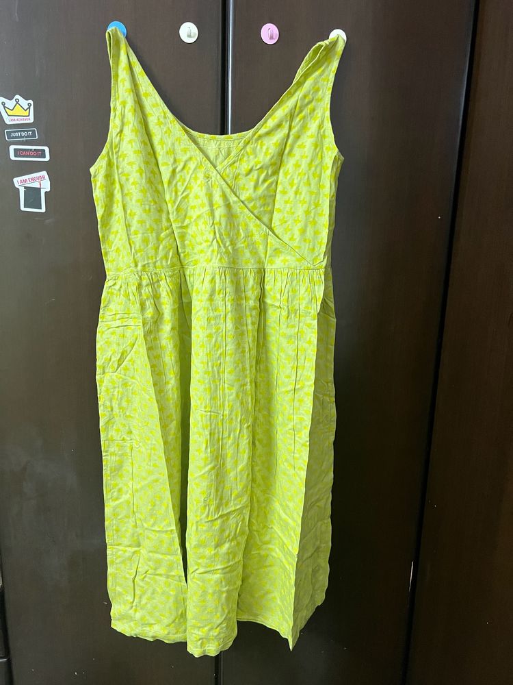 Lime Green Sleeveless Dress Women