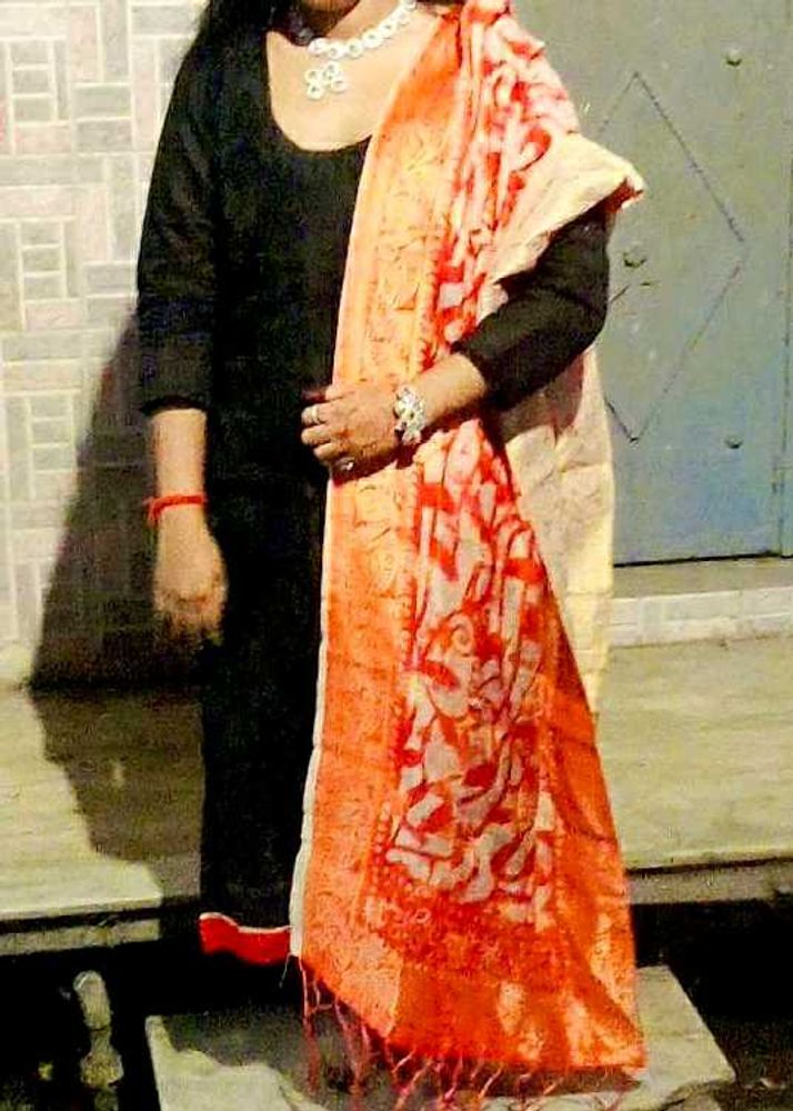 Long Kurta Pant With Banarsi Dupatta