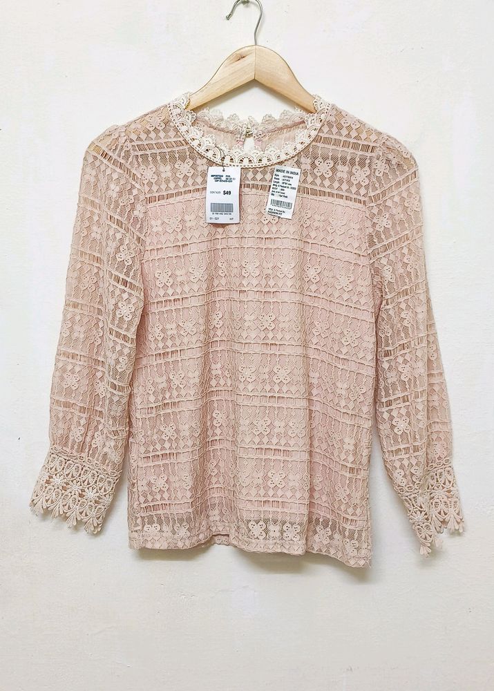 Trendy New Peach Pink Top For Women