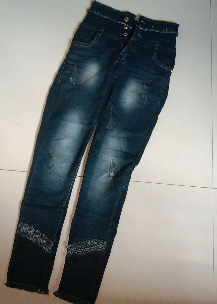 Damage Demin Jeans For Women