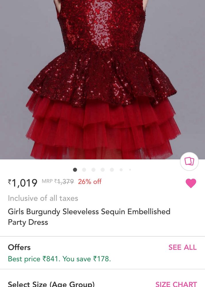 Hopscotch Sirosa Fancy Sequins Dress