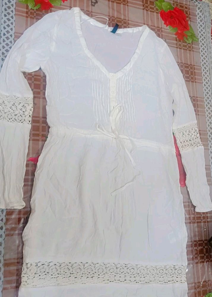 Beautiful Dress White Colour