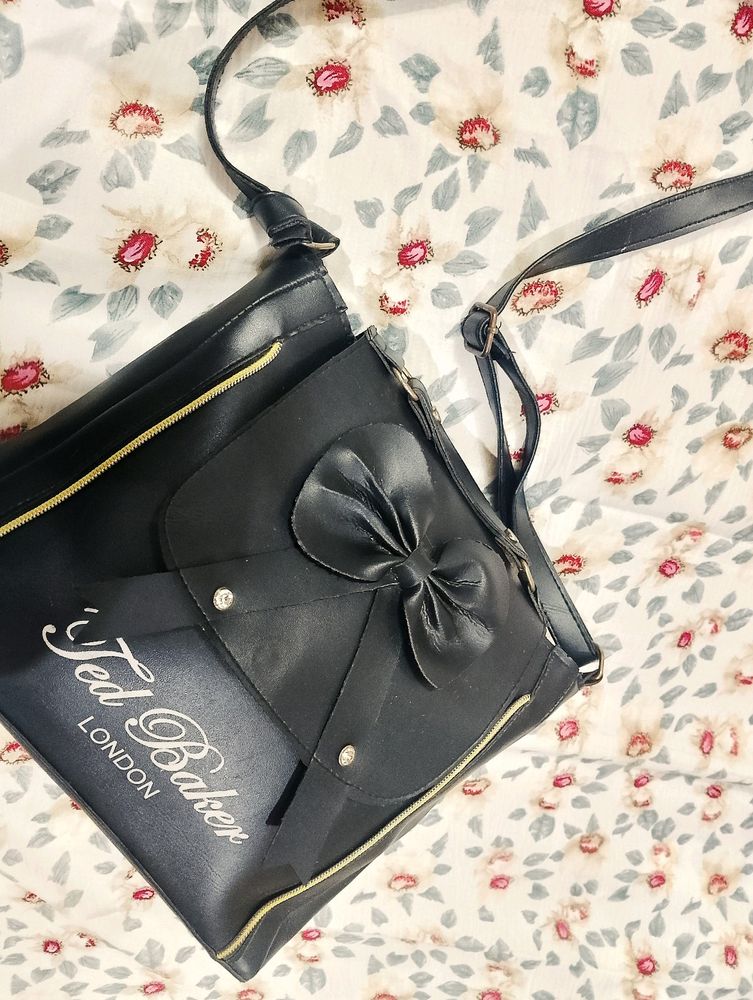 Fancy Black Leather Bag