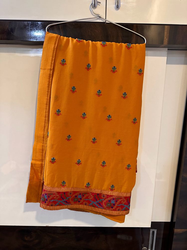 Mustard Saree With Blouse