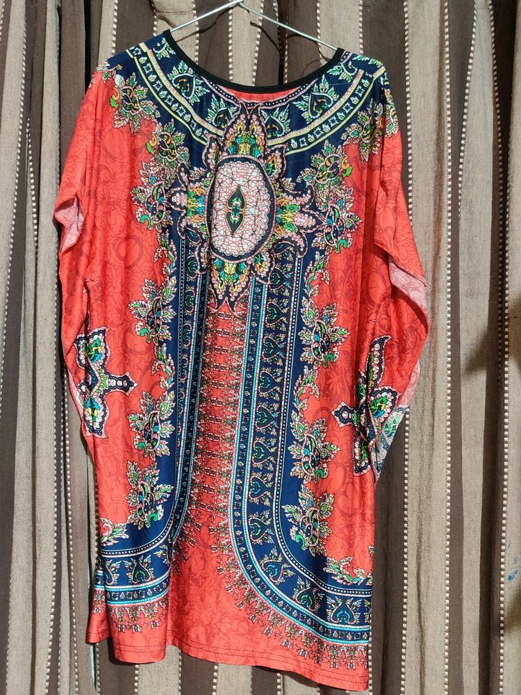 Red Kaftan Top For Women