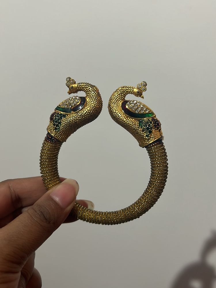 Peacock Gold Press Bracelet