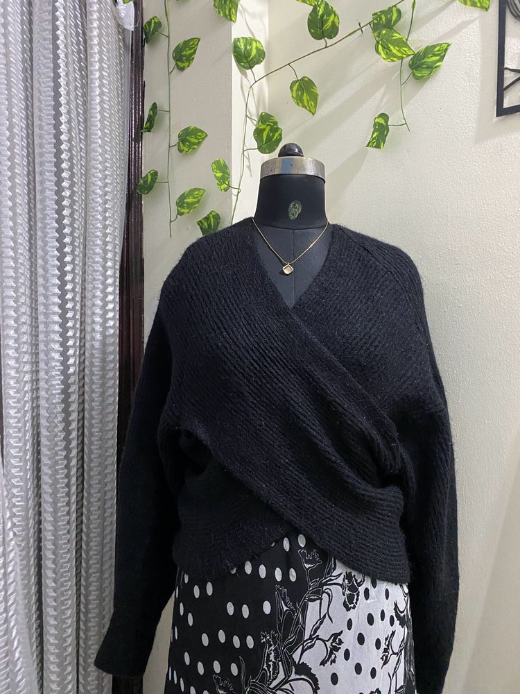 Cross Wrap Pull Over Sweater