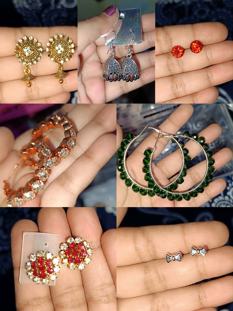 7 Pcs Earrings+Freebie😍 ❤✅