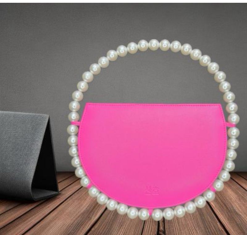 Circular Pearl Handle Sling Bag