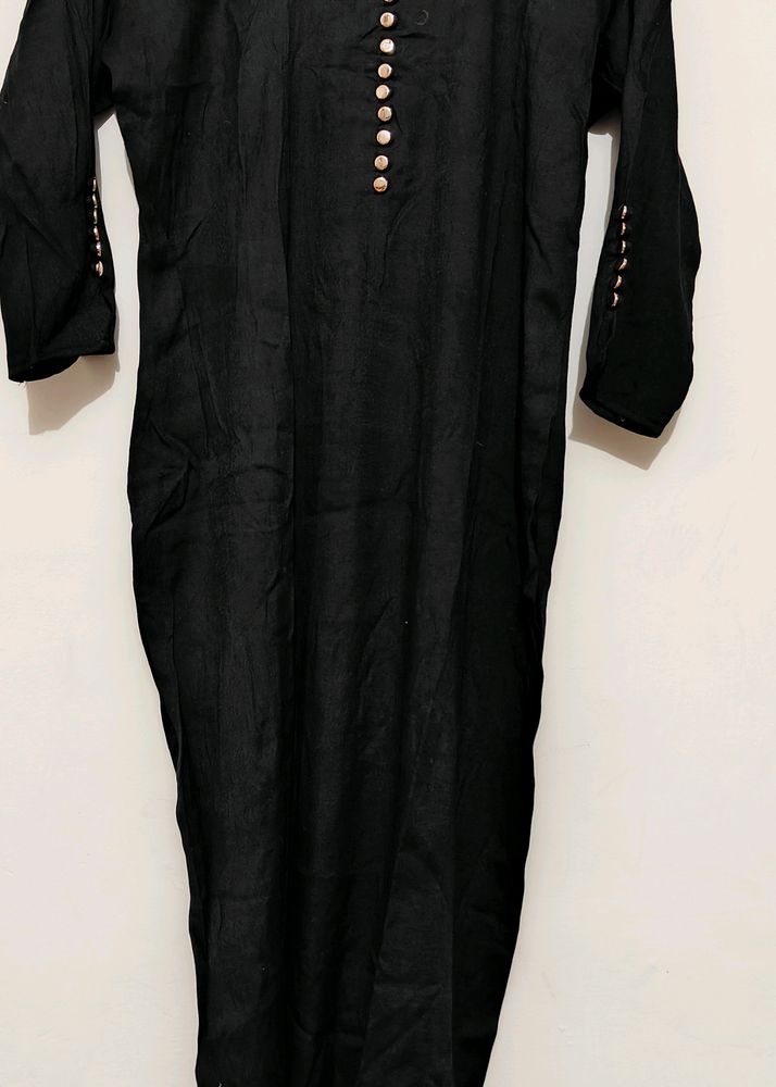 Black Straight Kurta