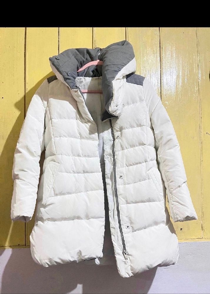 White Puffer Jacket (Feather)