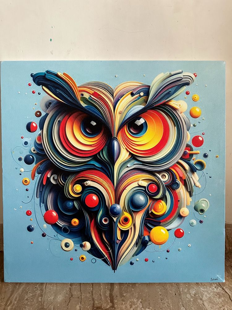 Owl Painting On Canvas
