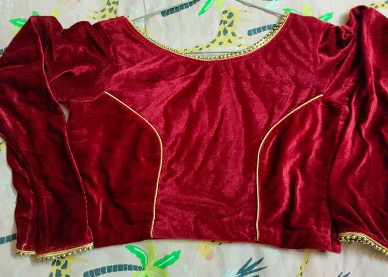 Readymade Full Sleeves Velvet Blouse