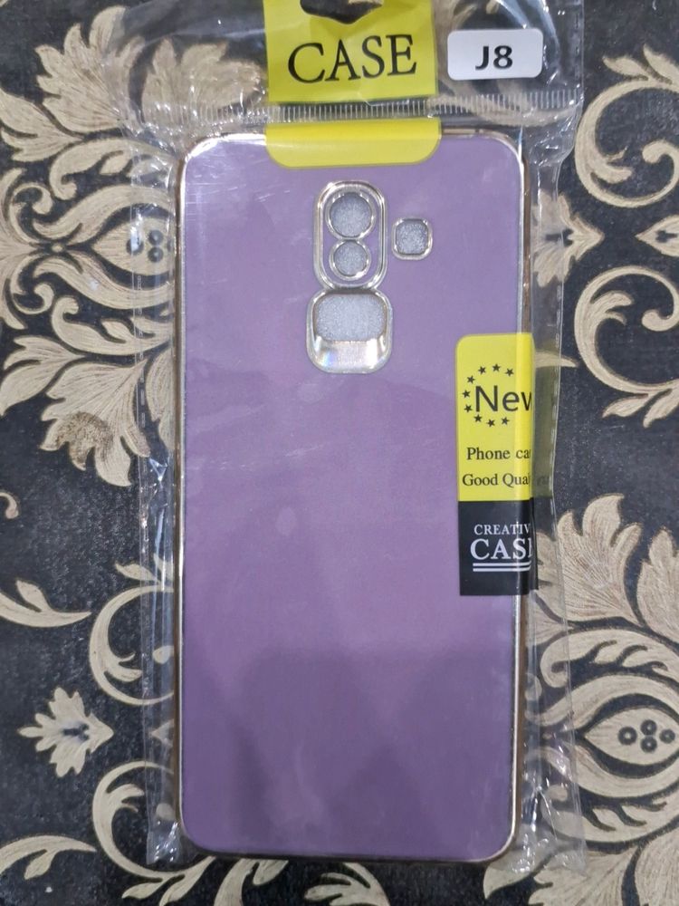 Chrome Back Cover for Samsung J8 (Pink)