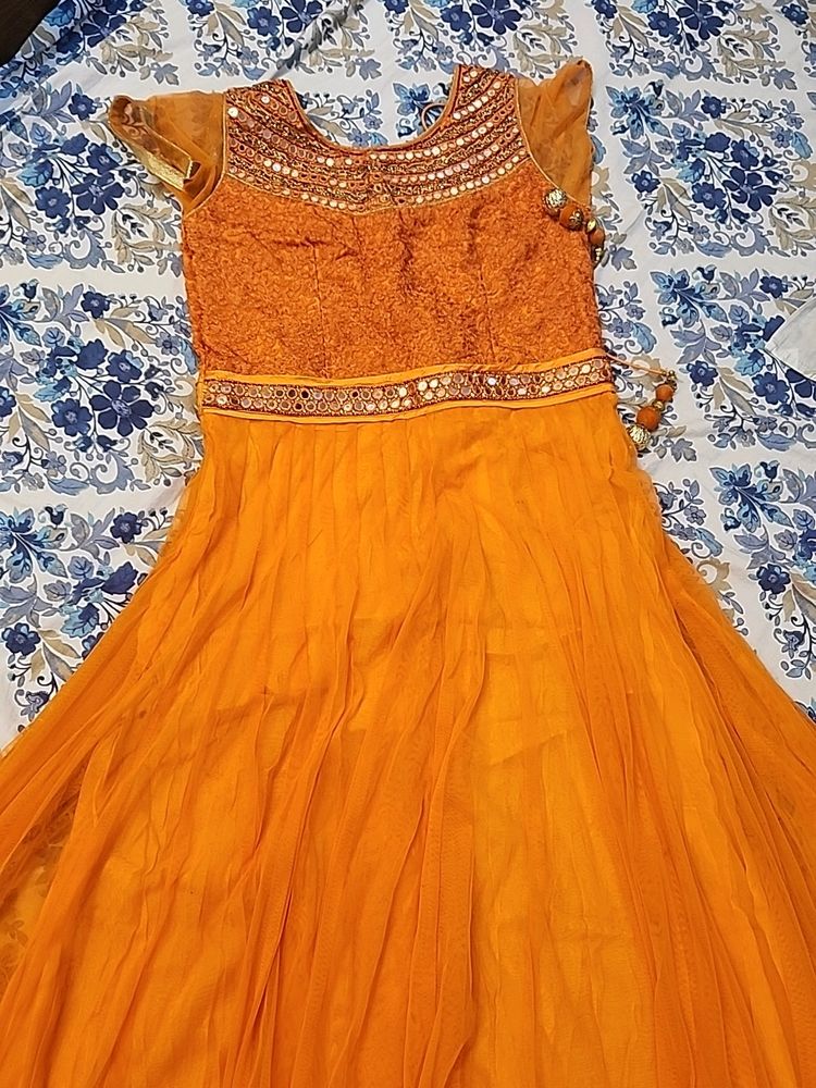 Beautiful orange Ethinic Dress