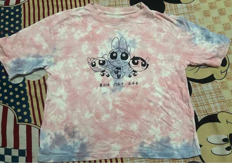 TIE DYE POWEPUFF GIRLS T-SHIRT