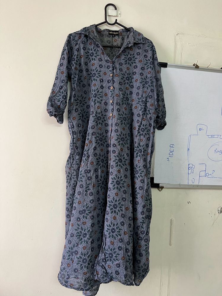 Pure Cotton A Line Kurti