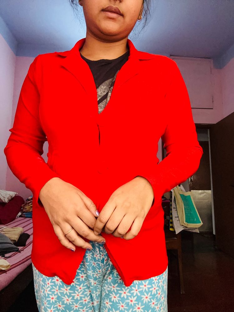 WOMEN RED COAT/BLAZER