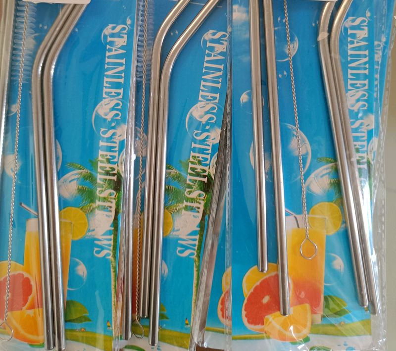 Stainless Steel Straw- 1 Packet