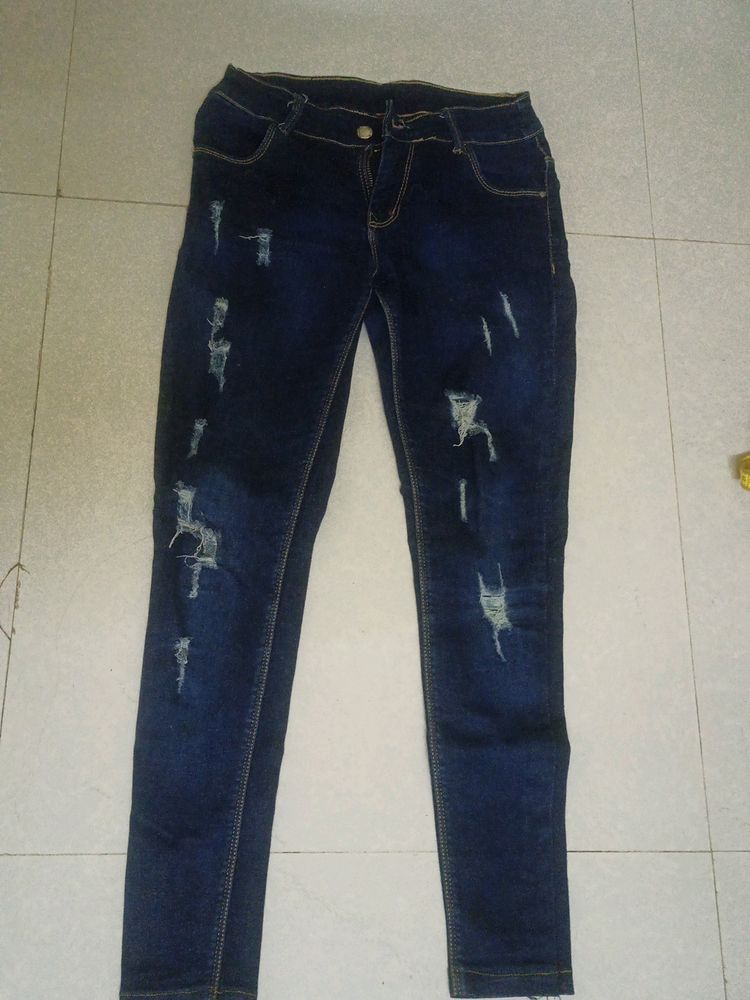 Combo Of Navy Blue Jeans With Different Pattern