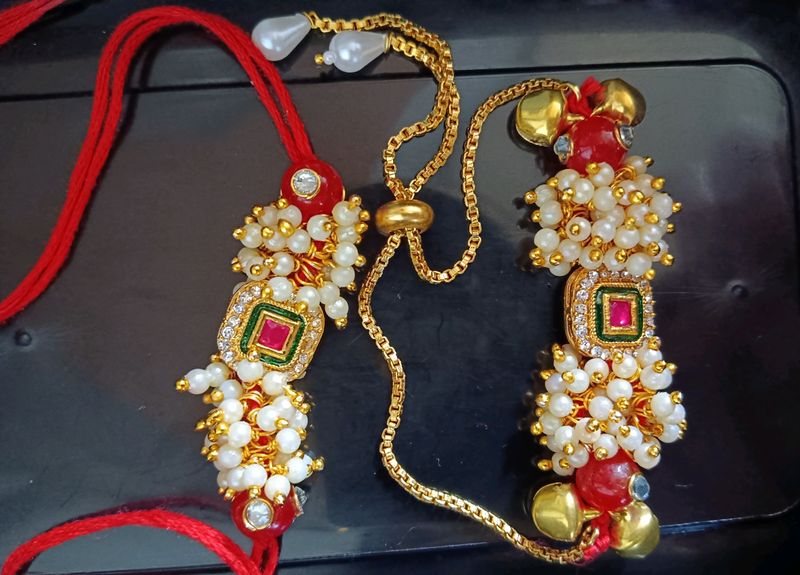 Hand Made Bhai Bhabhi RAKHI Combo