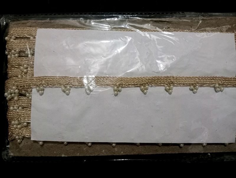 9 Meter Gold Pearl Lace