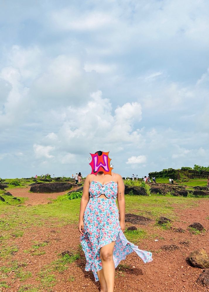 Floral Print Off- Shoulder Maxi Dress