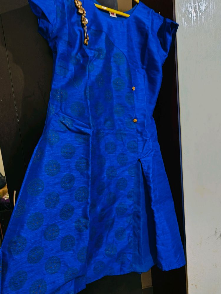 Party Wear Blue Kurta