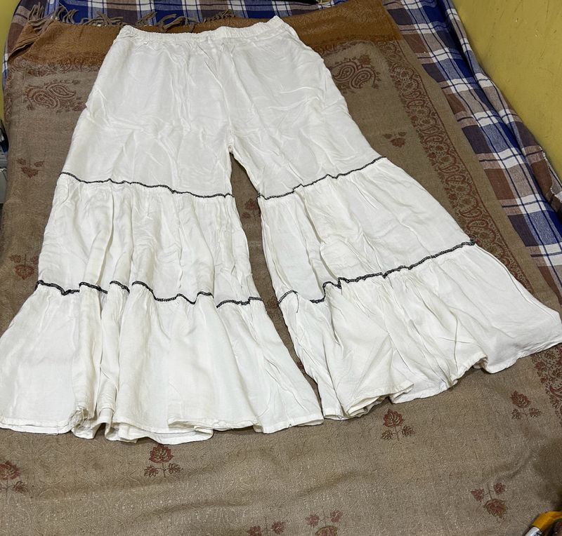 Sharara Pant Off White Colour Size XL