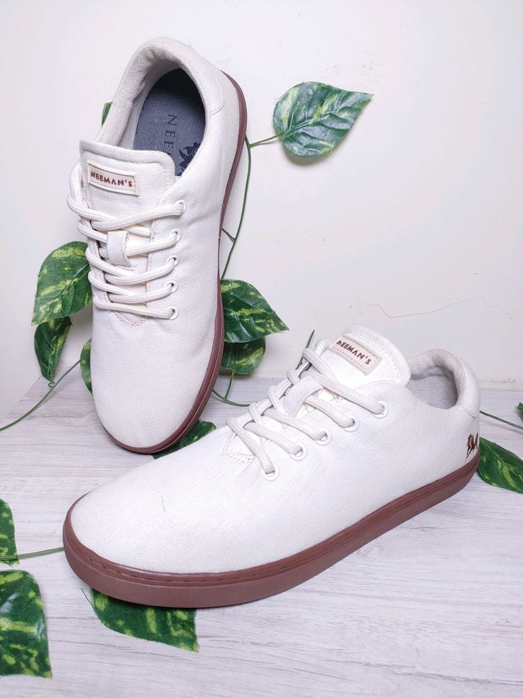 Newman's Branded Comfort Off-white Shoe Size-8