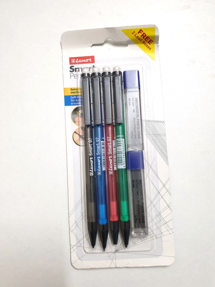 Luxor Set Of 4 0.7mm Mechanical Pencils