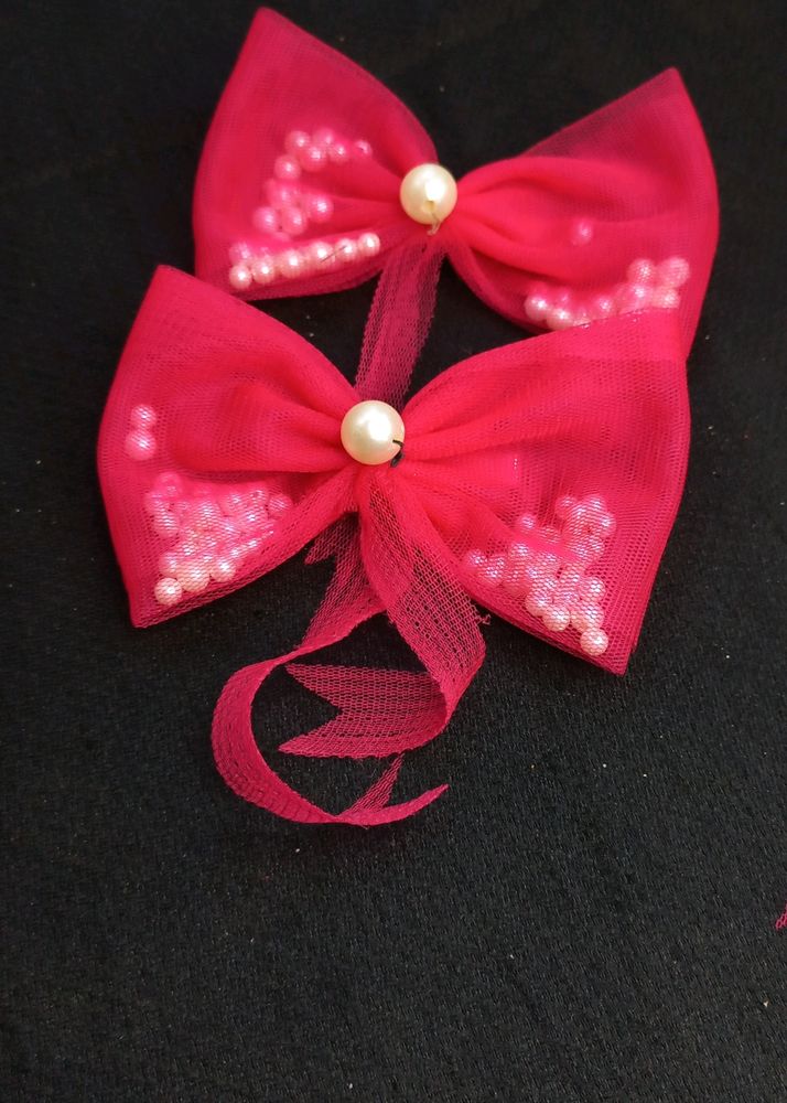 Handmade Pink Hair Bow