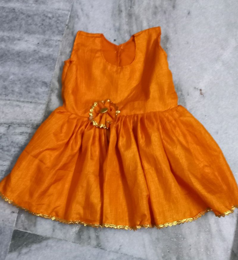 Mango colour frock