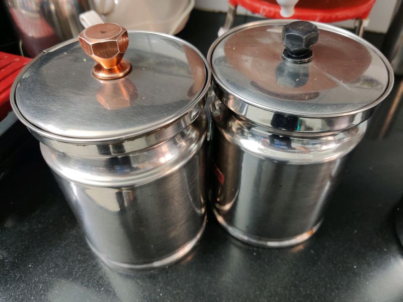 5 Pc Steel Jars