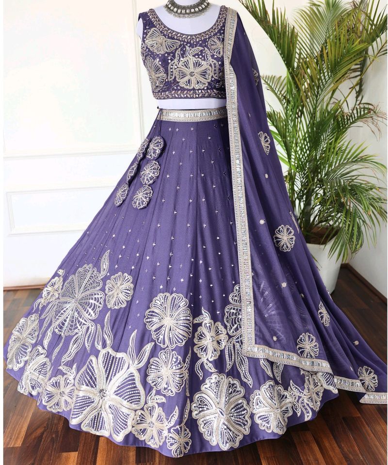 Floral Purple Lehenga