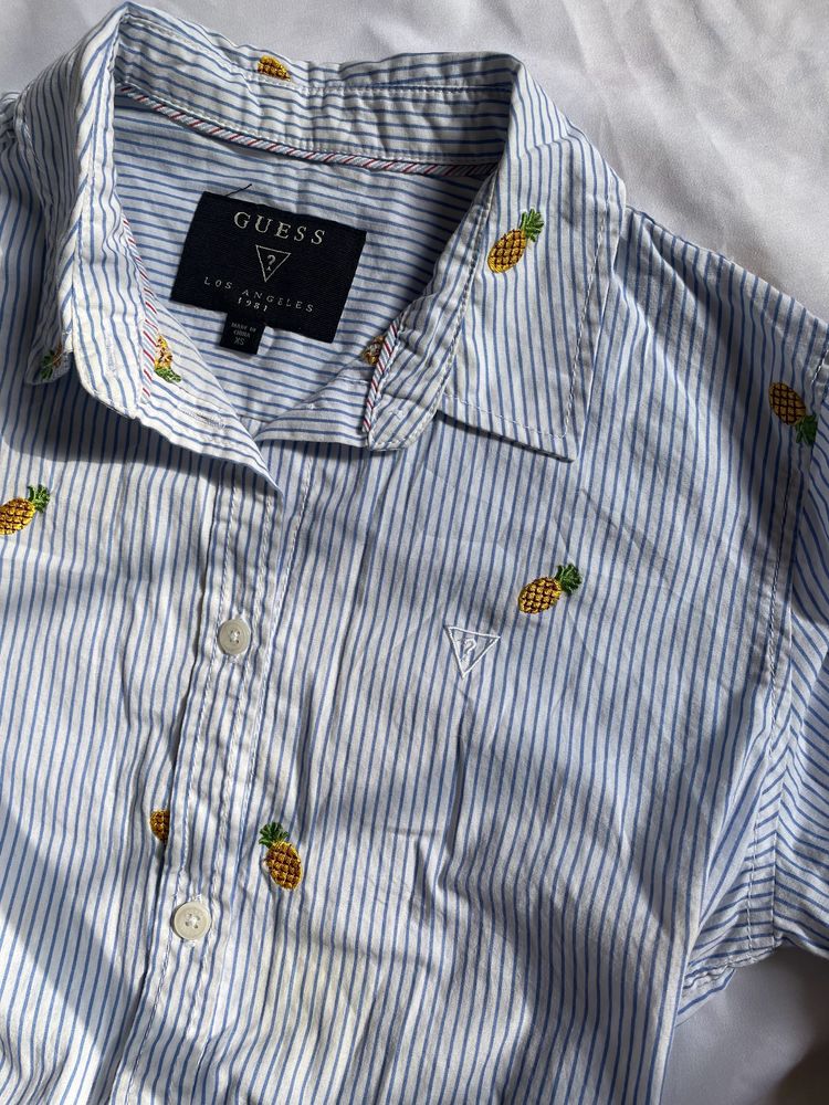 Embroidered Strip Shirt  🍍price Drop🚨‼️