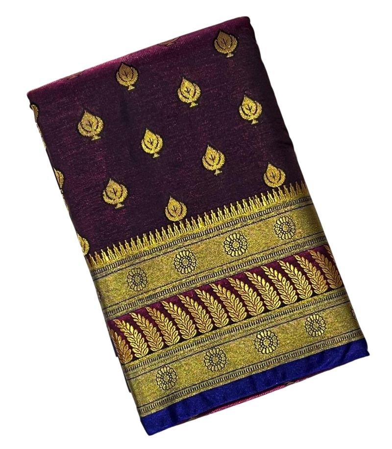 Banarasi Satin Allover Booti Saree For Women