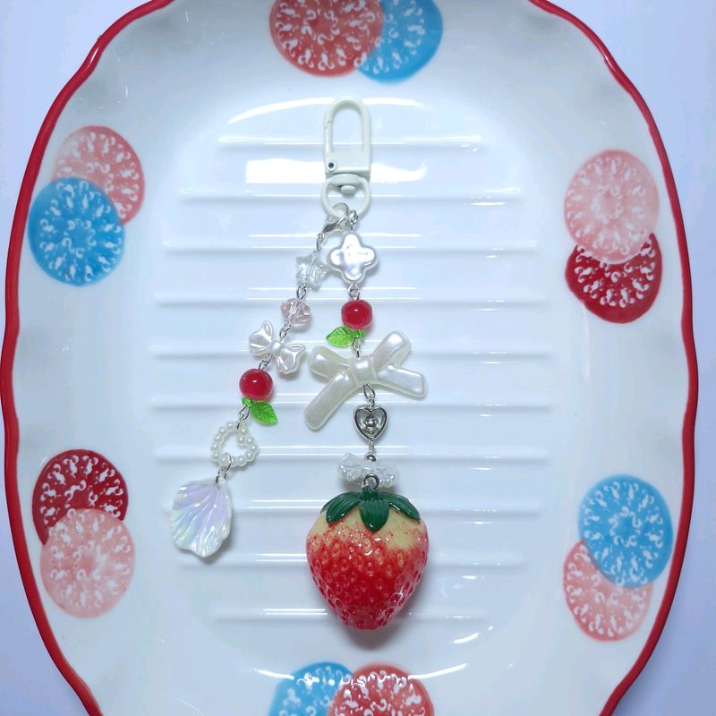 Cute, Unique Strawberry Keychain 🍓