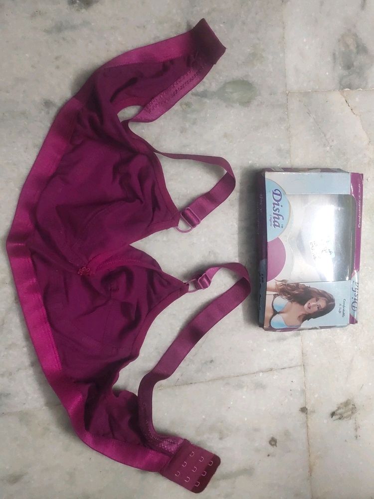 Cotton Bra Lingerie Purple Colour Size 32