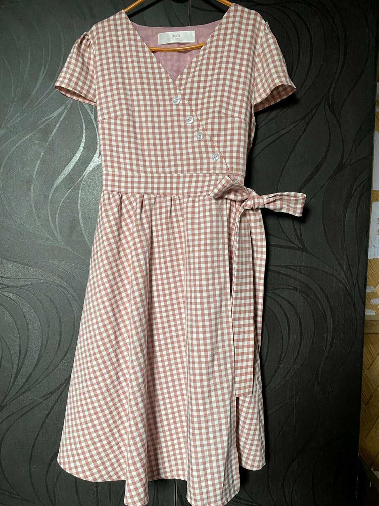 Baby Doll pink Checkered Dress 🎀❤