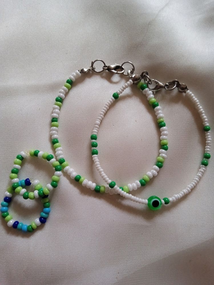 Combo Of Two beaded Bracelets And Bead Ring