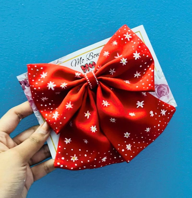 Red Dotted Bow