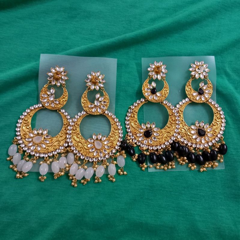 Big Jhumka Earrings Setof 2