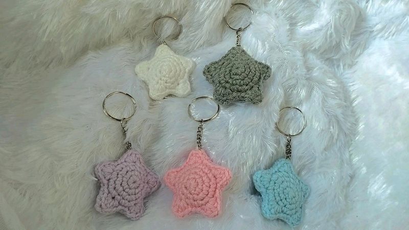 Crochet Star Keychain