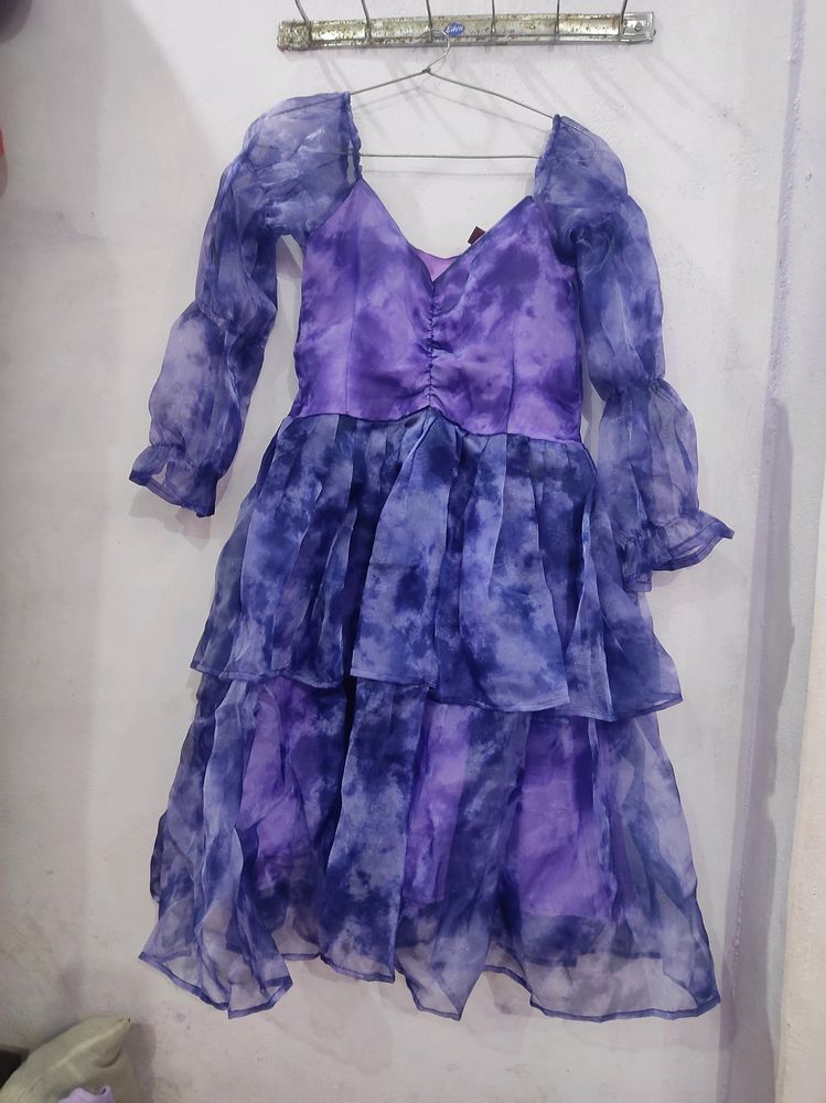 Organza Dress With Hair Bow