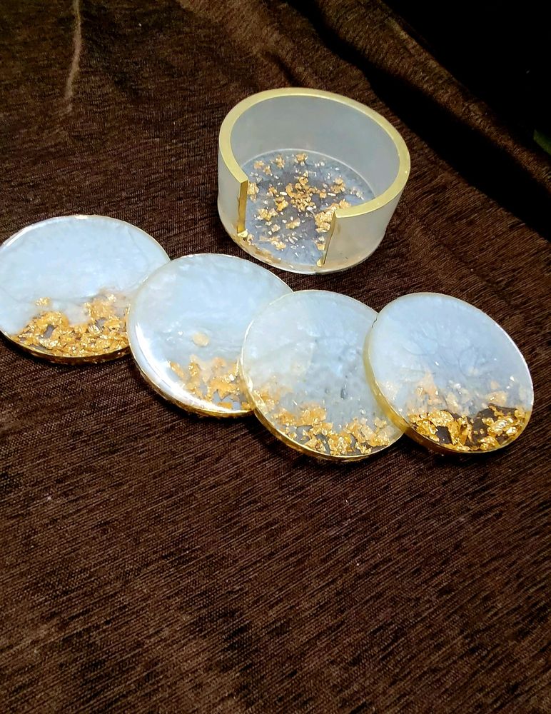 Coaster Set Of 4- Resin Made