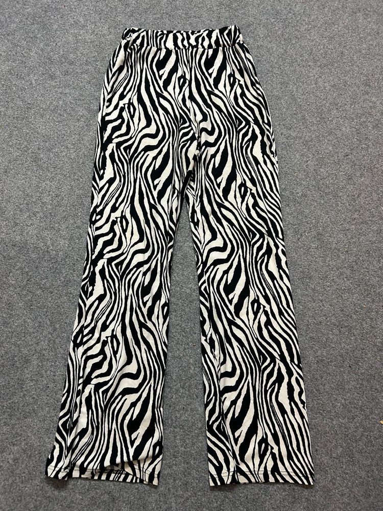 Y2k Baggy Zebra Patterned