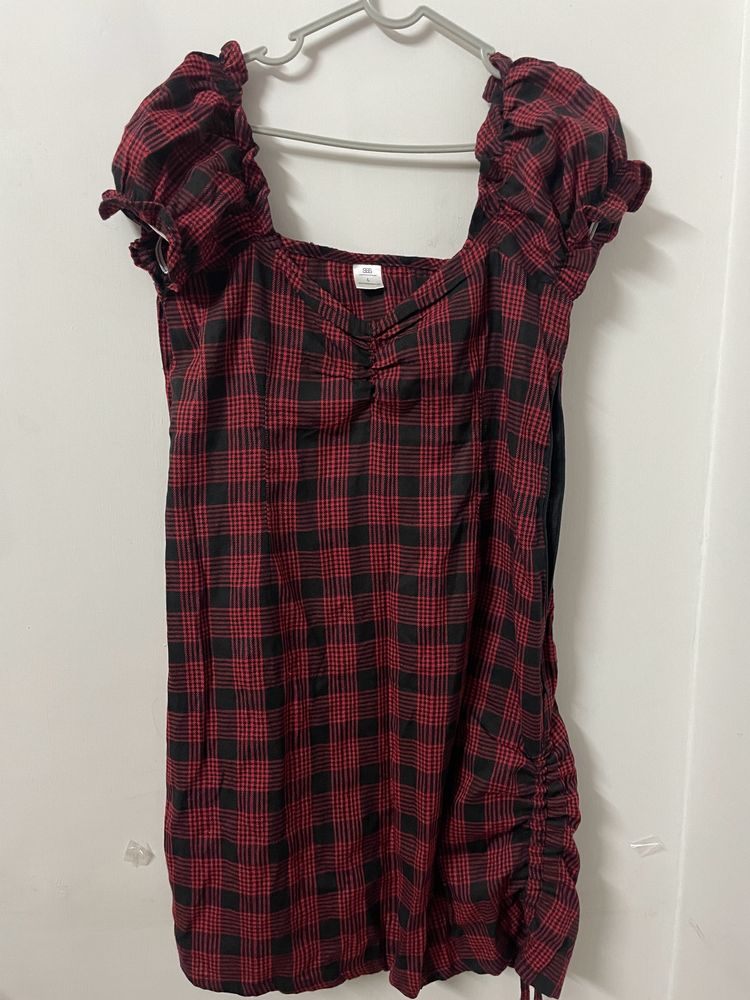 Red Nd Black Checkered Dress